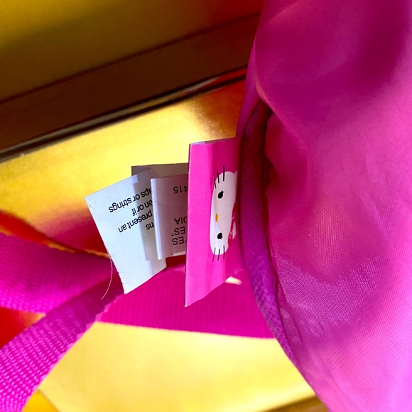 HELLO KITTY SANRIO CROSSBODY PURSE ADJUSTABLE STRAP ZIP TOP PINK/ BLACK/WHITE - Picture 12 of 13